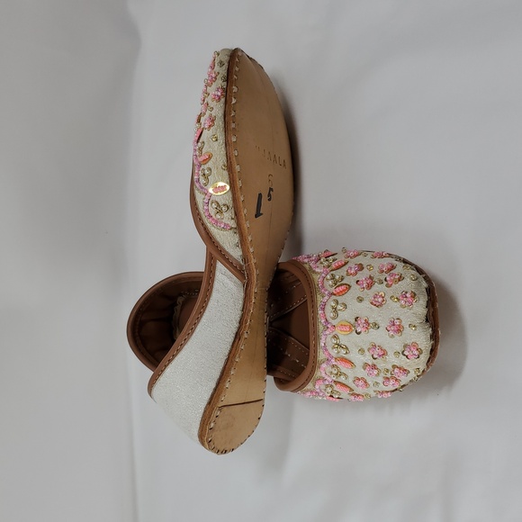 Women's Slip On Traditional Handmade Khussa Bridal Mojari Punjabi Jutti Ballet - Picture 13 of 16